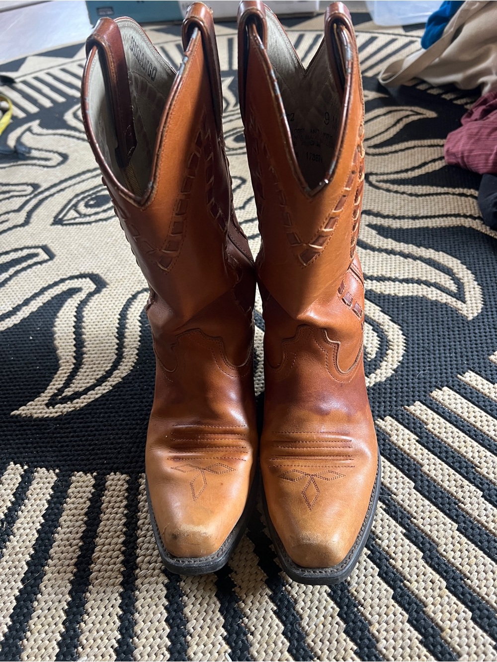 Women’s Tan Leather Western Cowboy Boots